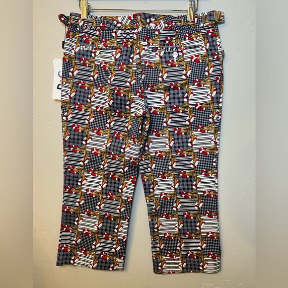 NWT Dolce & Gabbana Capri Pants Vintage Nautical Print Size EU 42 / US 6 - Picture 2 of 9